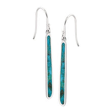 Load image into Gallery viewer, Silpada 'Turquoise Drop' Compressed Turquoise Drop Earrings in Sterling Silver
