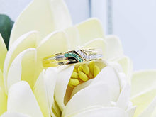 Load image into Gallery viewer, Dazzlingrock Collection 14K Round Cut Emerald &amp; White Diamond Mens Channel Set Fashion Wedding Band, Yellow Gold, Size 10
