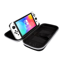 Load image into Gallery viewer, PDP Gaming Officially Licensed Switch Slim Deluxe Travel Case - OLED Edition - Hardshell Protection - Protective Vegan Leather - Black/White - Nintendo Switch
