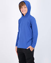 Load image into Gallery viewer, 3 Pack: Boys Girls Youth Teen Quick Dry Dri Fit Dry Fit Long Sleeve Active Athletic Hoodie Tops Gym Sweatshirt Basketball Clothes Moisture Wicking Performance -Set 4,M
