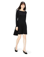 Load image into Gallery viewer, Amazon Brand - Daily Ritual Women's Jersey Long-Sleeve Bateau-Neck Dress, Black, Small

