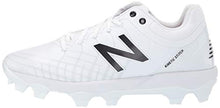 Load image into Gallery viewer, New Balance Men's 4040 V5 TPU Molded Baseball Shoe, All White/White, 10 M US
