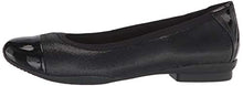 Load image into Gallery viewer, Clarks Women's Sara Orchid Ballet Flat, Black Leather Combi, 8.5

