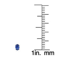 Load image into Gallery viewer, Sterling Silver Genuine Kyanite 5x3mm Oval Stud Earrings
