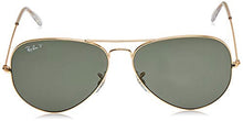 Load image into Gallery viewer, Ray-Ban Unisex-Adult RB3025 Classic Sunglasses, Gold/Green Polarized, 58 mm
