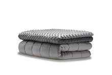 Load image into Gallery viewer, Snuggle Pro Premium Weighted Blanket Kids Set, 7lbs (41"x60", Gray), Breathable, Washable, Hypoallergenic &amp; Heavy | Reversible Cooling Bamboo &amp; Minky Dot Sensory Duvet Cover + Extra Gift
