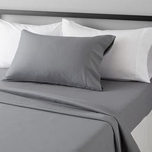 Load image into Gallery viewer, Amazon Basics Lightweight Super Soft Easy Care Microfiber Bed Sheet Set with 14" Deep Pockets - Twin XL, Dark Gray
