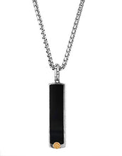 Load image into Gallery viewer, Effy 925 Sterling Silver &amp; 18K Yellow Gold Onyx Pendant, 0.9 TCW IPLMJ760XX
