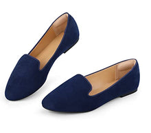 Load image into Gallery viewer, COASIS Women's Classic Ballet Flats Slip on Comfort Walking Dress Shoes Navy
