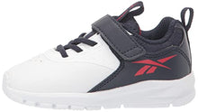Load image into Gallery viewer, Reebok Boy's Rush Runner 4.0 Running Shoe, White/Vector Navy/Vector Red, 6 Toddler
