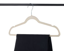 Load image into Gallery viewer, Home-it Premium Velvet Heavy duty-50 Pack - Non Slip Ivory Suit Clothes Hanger - Hook Swivel 360 - Ultra Thin
