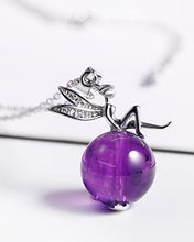 Load image into Gallery viewer, Jewever 925 Sterling Silver with Amethyst Crystals Fairy Pendant Necklaces for Women Reki Gemstones Jewelry Gift for Women Chain 18"
