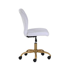 Load image into Gallery viewer, Mainstays White Plush Velvet Office Chair
