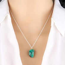 Load image into Gallery viewer, Natural Emerald Pendant Necklace in 925 Sterling Silver For Women Personalized Gifts
