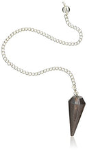 Load image into Gallery viewer, Hematite Pendulum Pendant Crystal Healing Faceted Dowsing Reiki
