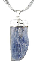 Load image into Gallery viewer, Fundamental Rockhound: Blue Kyanite Blade with Crystal Quartz Accent Necklace Pendant on 18" 5 strand cord
