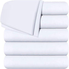 Load image into Gallery viewer, Utopia Bedding Flat Sheets - Pack of 6 - Soft Brushed Microfiber Fabric - Shrinkage &amp; Fade Resistant Top Sheets - Easy Care (Twin, White)
