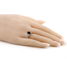 Load image into Gallery viewer, Gem Stone King Sterling Silver Black Onyx Women's Engagement Ring 1.81 cttw Gemstone Birthstone (Size 7)

