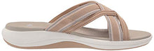 Load image into Gallery viewer, Clarks Women's Mira Isle Slide Sandal, Sand Combi Textile, 8 Wide
