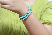 Load image into Gallery viewer, Turquoise Bracelet, Handmade Beaded 8MM Healing Crystal Beads,Adjustable Stretch Bracelet,Protection Bracelet,Turquoise Jewelry Bring Good Luck, Prosperity and Happiness, Men's and Women's Gifts
