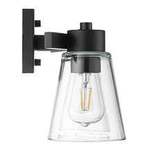 Load image into Gallery viewer, Prominence Home Fairendale 2 Light Matte Black Bathroom Vanity Light with Clear Glass
