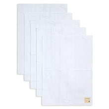 Load image into Gallery viewer, Burt's Bees Baby - Burp Cloths, 5-Pack Extra Absorbent 100% Organic Cotton Burp Cloths, Cloud White Solids
