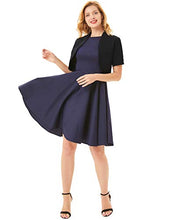Load image into Gallery viewer, Belle Poque Women's Ruffle Bolero Shrugs Open Front Cardigan for Evening Dress (Navy,S)
