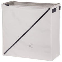 Load image into Gallery viewer, CleverMade Laundry Hamper Collapsible Sorter Basket - Freestanding Foldable Tall Clothes Storage Bin with Premium Handles for Kids Room, Nursery, Bathroom, Bedroom, and Closet; Cream

