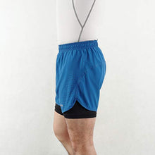 Load image into Gallery viewer, Lixada Men's 2-in-1 Running Shorts Quick Drying Breathable Active Training Exercise Jogging Cycling Shorts Blue
