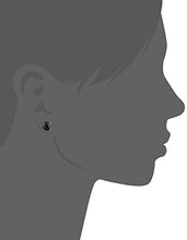 Load image into Gallery viewer, Amazon Collection Sterling Silver Cushion-Cut Checkerboard Onyx Stud Earrings (8mm)
