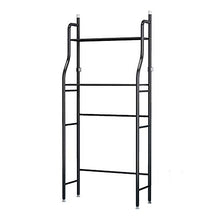Load image into Gallery viewer, UDEAR 2 Shelf Bathroom Space Saver,Over The Toliet,Over The Washing Machine Rack,Bathroom Corner Stand Storage Organizer Accessories,Bathroom Tower Shelf,Black
