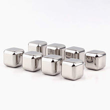 Load image into Gallery viewer, DERNORD Exclusive Stainless Steel Whiskey Stones - High Cooling technology Ice Cubes Chilling Rocks Reusable Wine Stone Durable Beer Drink Freezer Cooler Rock for Christmas and Birthday Gifts

