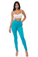 Load image into Gallery viewer, Aphrodite High Waisted Jeans for Women - High Rise Waist Skinny Womens Jeans with Round Back Pockets 1166 Turquoise 7
