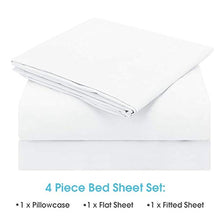 Load image into Gallery viewer, BYSURE 4 Pieces Queen Bed Sheet Set - 1800 Soft Durable Brushed Microfiber, 15 Inch Deep Pockets, Wrinkle &amp; Fade Resistant (Queen, White)
