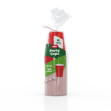Load image into Gallery viewer, Disposable Party Plastic Cups [40 Pack - 12 oz.] Red Drinking Cups
