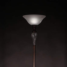 Load image into Gallery viewer, CO-Z Antique Bronze Torchiere Floor Lamp with Glass Shade, Tall Torch Lamp for Living Room Corner Bedroom Office, 71" Uplight Task Standing Lamp with LED Bulb, 3 Way Pole Floor Light
