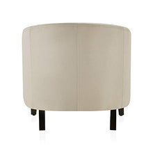 Load image into Gallery viewer, BELLEZE Modern Tub Barrel Accent Chair Upholstered Linen with Nail Head, Beige
