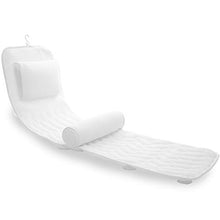 Load image into Gallery viewer, Bath Pillow Full Body, Adjustable Stick Pillow for Waist Support, Head Neck Shoulder Back Rest 11 Suction Cups 3D Mesh Washable
