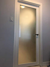Load image into Gallery viewer, Frosted Lite Glass Door Panel Slab 28 x 80 | Planum 2102 White Silk | Use as Barn Pocket Sliding Closet | Solid Wood Core Interior Door

