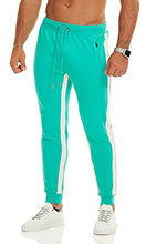 Load image into Gallery viewer, OuBER Men's Gym Jogger Pants Slim Fit Workout Running Sweatpants with Zipper Pockets (Small, Mint Green)

