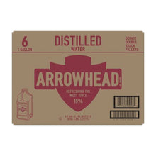 Load image into Gallery viewer, ARROWHEAD Brand Distilled Water, 1-gallon plastic jugs (Two Packs of 6)
