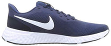 Load image into Gallery viewer, Nike Men's Revolution 5 Running Shoe, Midnight Navy/White-Dark Obsidian, 10.5 Regular US
