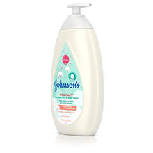 Load image into Gallery viewer, Johnson's CottonTouch Newborn Baby Face and Body Lotion, Hypoallergenic Moisturization for Baby's Skin, Made with Real Cotton, Paraben-Free, Sulfate-Free, Dye-Free, 27.1 fl. oz
