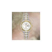 Load image into Gallery viewer, Citizen Women's Eco-Drive Dress Classic Watch in Two-tone Stainless Steel, White Dial (Model: EW3144-51A)
