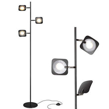 Load image into Gallery viewer, Brightech Tree Spotlight LED Floor Lamp - Very Bright Reading, Craft and Makeup 3 Light Standing Pole - Modern Dimmable &amp; Adjustable Panels, Minimal Space Use - Black
