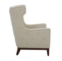 Load image into Gallery viewer, Amazon Brand – Stone &amp; Beam Rosewood Button-Tufted Upholstered Wingback Accent Chair, 30"W, Cream
