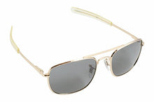 Load image into Gallery viewer, CampCo Humvee HMV-57B-GOLD Polarized Bayonette Style Military Sunglasses with Gray Lens and Gold Frame, 57mm
