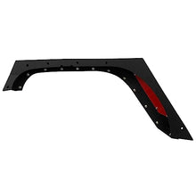 Load image into Gallery viewer, YZONA Armor Style Front &amp; Rear Fender Flares Compatible with 2007-2018 Jeep Wrangler JK JKU Unlimited 4 PCS Heavy Duty Durable Steel Off-Road Wheel Fenders Textured Black Finish (2/4 Doors)
