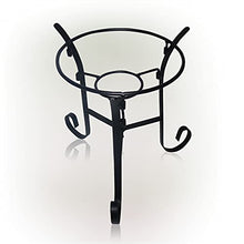 Load image into Gallery viewer, Alpine Corporation 10" Tall Indoor/Outdoor Glass Gazing Globe Metal Stand, Black
