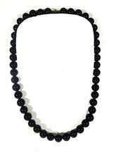 Load image into Gallery viewer, Auras by Osiris -Black Onyx Beaded Necklace for Men - Large Gemstones - Magnetic Clasp - Protection - EMF Protection Necklace Handmade in USA EMF Protection
